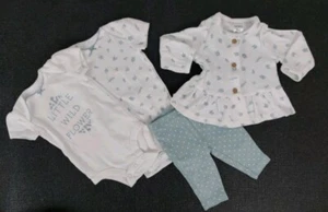 Carter's Baby Girl "Little Wild Flower" 4-Piece Outfit Size 3 Months - Picture 1 of 10
