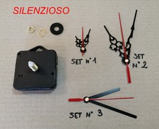 N°10 MECCANISMI OROLOGIO parete movimento muro SILENZIOSO quarzo metallo clock