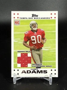 2007 Topps Exclusive Rookies Relics Gaines Adams RC Player Worn Jersey 27 Of 30 - Picture 1 of 2