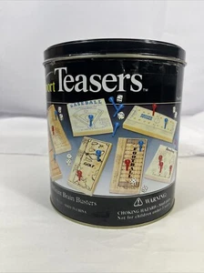 Cardinal Sport Teasers Brain Teasers LOT Premier Edition Metal Tin 1993 SEALED - Picture 1 of 6