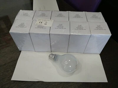 Pack 10 frosted opal 110v 60w BC B22 GLS lamp festoon filament low voltage bulbs - Image 1 of 2