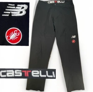 Castelli Pants Mens Medium Black Corso Cycling Stretch Casual New Balance 32x33 - Picture 1 of 22
