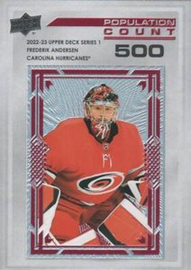 2022-23 Upper Deck Hockey Population Count 500 #PC-21 Frederik Andersen