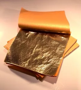 5000 lose Blatt Blatt Blattgoldfolie Papier Basteln Metall Vergoldung 16 cm x 16 cm - Bild 1 von 2