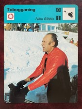 1977-80 Sportscaster UK Set NINO BIBBIA #10-05 TOBOGGANING NM/MINT *HIGH GRADE*