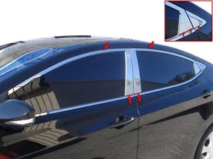 2011-2013 FOR HYUNDAI ELANTRA 14 Piece Stainless Steel Window Trim Package - Picture 1 of 1