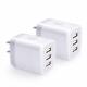 USB Wall Charger 2.1A Dual Port Phone Charging Base Cube Charger For iPhone