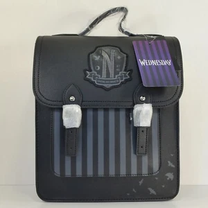Wednesday Addams Nevermore Academy Mini Backpack Bag The Addams Family In Hand - Bild 1 von 16