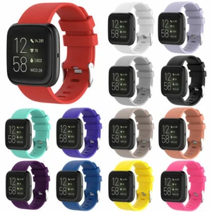 Replacement Silicone Rubber Band Strap Wristband For Fitbit Versa 1 2 Lite Watch - Picture 1 of 17