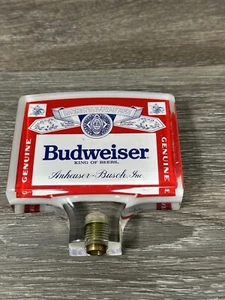 Vintage Budweiser "King Of Beers Lucite Pull Tap Knob Handle 4"High~Ready To Use - Picture 1 of 14