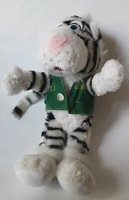 Vintage Soft Plush Toy White Tiger Busch Gardens Waistcoat  - Image 1 of 3
