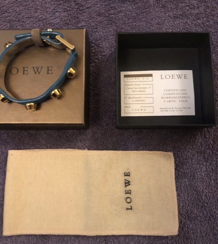 Bracciale Loewe borchie pelle scamosciata