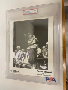 Payne Stewart Photograph 8 x 10 PSA/DNA Certified Auto Grade Mint 9 Encapsulated - Picture 1 of 8