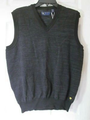 NOVO COM ETIQUETAS COLETE SUÉTER MASCULINO JACK NICKLAUS GOLF GOLA V preto tamanho médio,  - Imagem 1 de 4