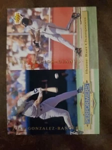 Tarjeta #313 1993 Upper Deck Bonds Gonazalez Home Run Champions - Imagen 1 de 2
