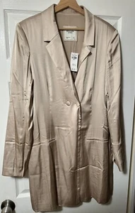 Abercrombie & Fitch Blazer Dress Cream Large Tall - Picture 1 of 4