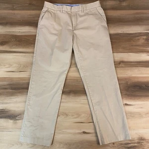 J Crew Pants Mens 36 x 31 Khaki Canvas Cotton Chino Flat Front 2011 - Picture 1 of 9