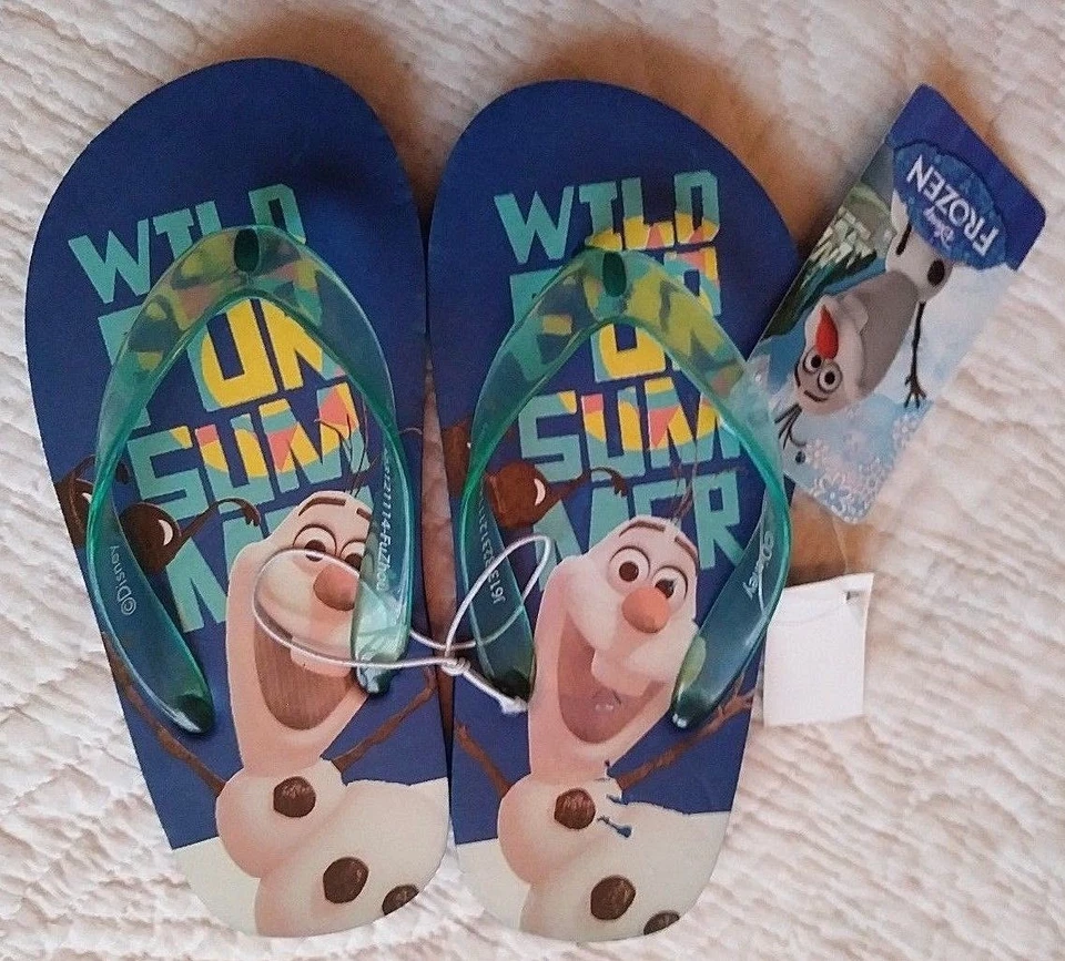 Sandalias chanclas Disney Frozen WILD FOR SUMMER NUEVAS CON ETIQUETAS niños niñas talla 11 Foto 1 de 2