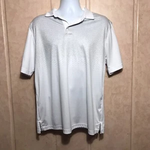 PGA weiß mit grau Tour Airflux Herren Golf Shirt Kurzarm Kragen Polo Größe L - Bild 1 von 10
