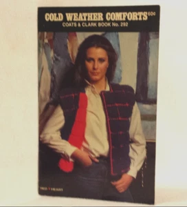 Vtg Cold Weather Comforts Booklet How to Crochet Coats & Clark 1981 Crochet 292 - Picture 1 of 6