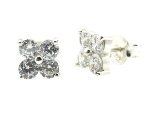 adorable White CZ 925 Sterling Silver White Natural gemstones CA gift - Picture 1 of 1