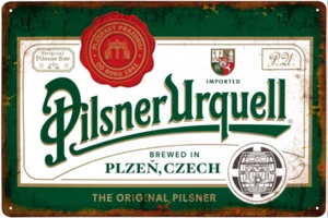 Insegna in metallo - Pilsner Urquell (pubblicità d'epoca) - Foto 1 di 10