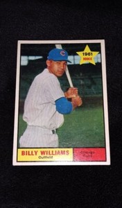 ⚾1961 TOPPS Baseball #141 Billy Williams Rookie HOF EX Chicago Cubs RC Card ⚾