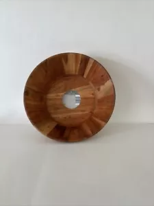 NUEVO Cuenco para servir madera de acacia real decoración por Crofton ensalada de 12" de diámetro - Imagen 1 de 8