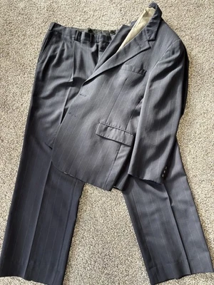 De Colección Ralph Lauren Polo University Club 2 Piezas Pantalón Traje Para Hombres Rayas Hecho en EE. UU. 📏leer Foto 1 de 4