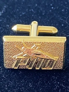 Aircraft P110 cufflinks - gold tone - aviation - Picture 1 of 4