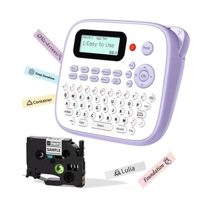 EazeID Label Maker Machine with-Tape Waterproof, Purple Desktop Label Maker f... - Picture 1 of 9