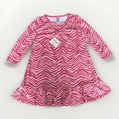 GYMBOREE Camisón Talla XS/3-4 Niñas Rosa Rayas Manga Larga Pijama Vestido de Noche Foto 1 de 4