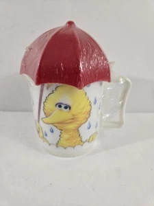 Taza de melamina Big Bird vintage con tapa NUEVA 1990 Jim Henson Plaza Sésamo - Imagen 1 de 5
