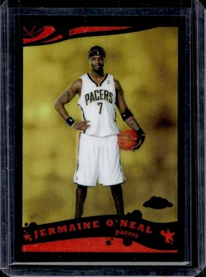 2005-06 Topps Chrome Jermaine O'Neal refrator preto #/399 Pacers - Imagem 1 de 2