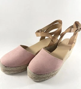 New NINE WEST Women's Ariele Espadrille Wedge Sandal Pink Size 10 M - Picture 1 of 14