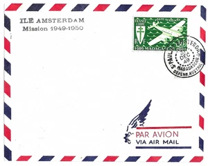 TAAF  ILE AMSTERDAM  MISSION 1940 - 1950 Cachet du 31  12 1949 - Bild 1 von 1