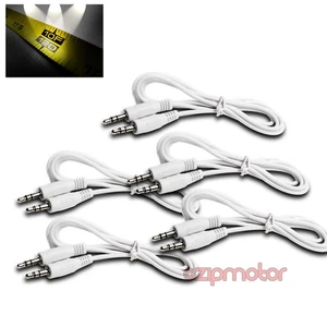 5 10FT 3.5MM M/M JACK AUX STEREO CABLE CORD IPAD IPHONE IPOD MP3 CAR ZUNE WHITE - Photo 1/1