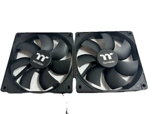Paquete de 2 ventiladores Thermaltake 120 mm Pure 12 negros silenciosos de alto flujo de aire A1225L12S - Imagen 1 de 6