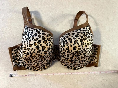 Cacique  Lightly Lined Underwire Bra Leopard Print Size 40DD - Image 1 of 4