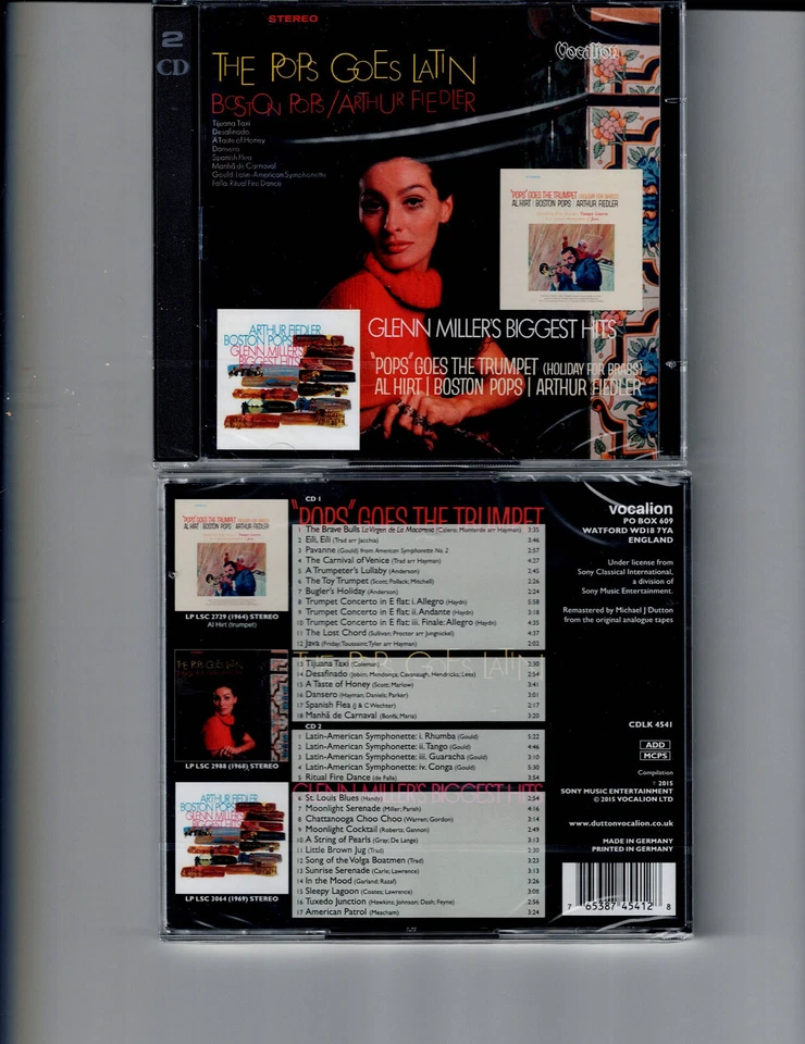 ARTHUR FIEDLER & BOSTON POPS - TRUMPET/LATIN/GLENN MILLER BIG (2CD) NEW*35 TRKS* Foto 1 de 1