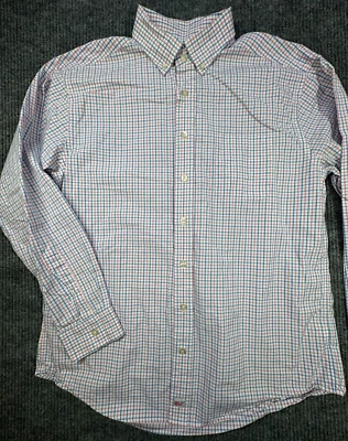 Vineyard Vines Shirt Mens Large Blue Pink Check Button Up Classic Fit Murray - Image 1 of 4