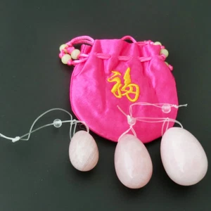 3pcs/set Kegel Exercise Egg Stone High Quality Drilled Natural Yoni Crystal Gem - Picture 1 of 8