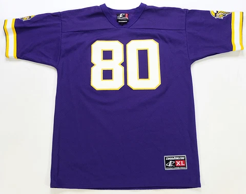 Rare VTG LOGO ATHLETIC Cris Carter Minnesota Vikings Football Jersey 90s Boys XL Cover