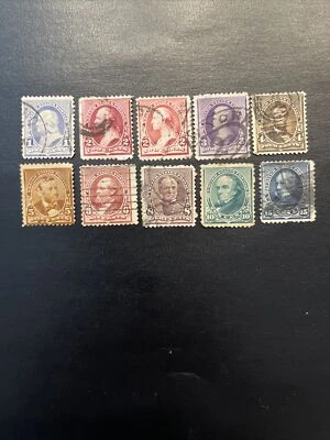 US Stamps Scott # 219-227 & 219d…Used Ng 1c-15c-219-227 - Image 1 of 2