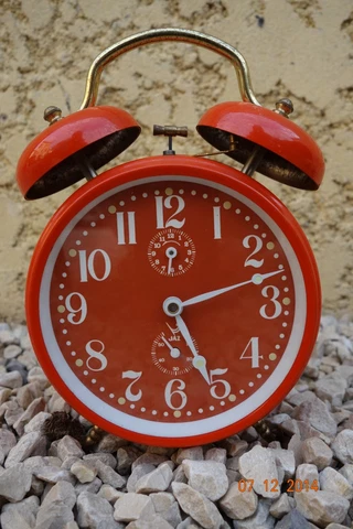 French vintage 60's JAZ orange alarm clock Cover