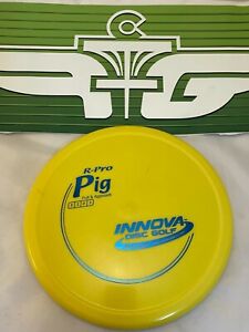 FLY GREEN DISC GOLF INNOVA R-PRO PIG APPROACH PUTTER 170-172G YELLOW 3/1/0/3