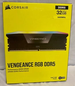 CORSAIR~Vengeance RGB DDR5, 32GB(2x16gb) 6000MHz, Desktop Memory, NEW! - Picture 1 of 4
