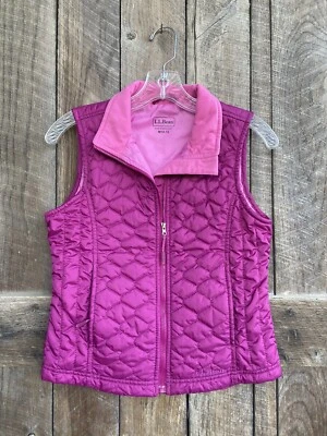 Girls Quited Vest Lined Fleece L.L. Bean size 10-12 Thins-elate - Image 1 of 4