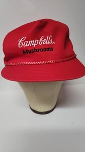 Vintage Campbells Mushroom Hat 90s Campbells Soup Snapback Hat - Picture 1 of 10