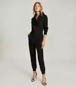 Mono utilitario Reiss Ellis con cremallera para mujer negro talla 6 pequeño - Imagen 1 de 14